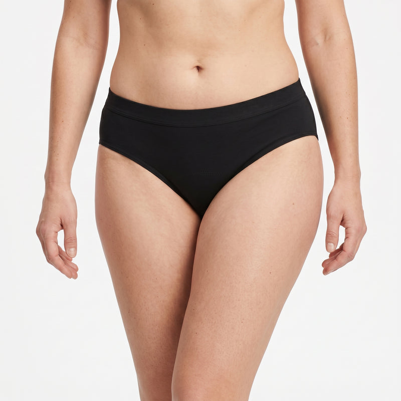 Woman wearing Luneve bamboo fiber underwear
